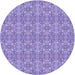 Square Patterned Purple Mimosa Purple Rug, pat1025blu