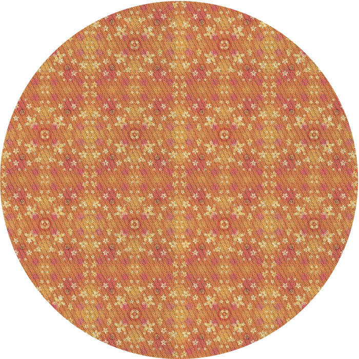 Square Machine Washable Transitional Orange Rug in a Living Room, wshpat1025brn