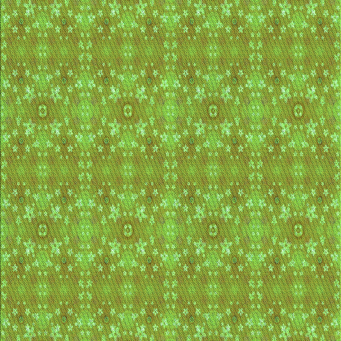 Machine Washable Transitional Green Rug, wshpat1025grn