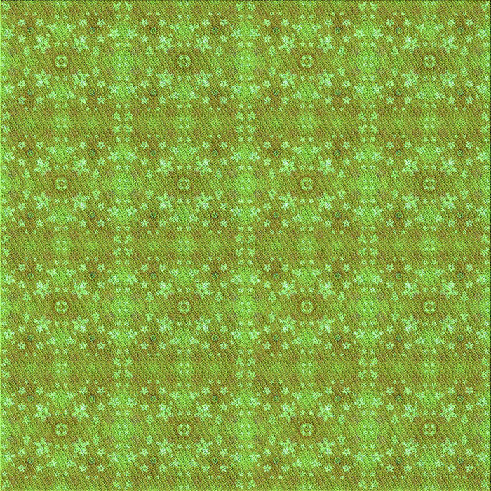 Round Patterned Green Rug, pat1025grn