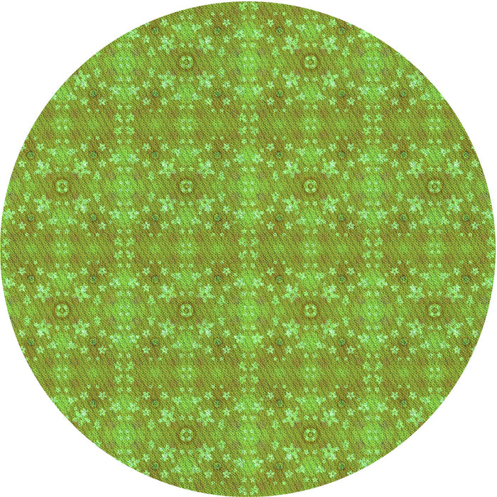 Square Patterned Green Rug, pat1025grn