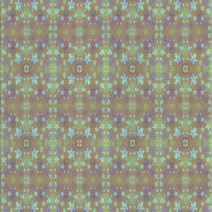 Patterned Dark Gold Brown Rug, pat1025lblu