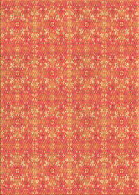 Machine Washable Transitional Orange Rug, wshpat1025org