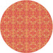 Square Machine Washable Transitional Orange Rug in a Living Room, wshpat1025org