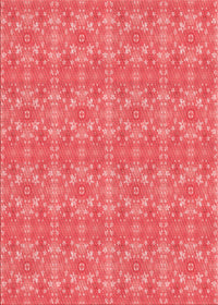 Machine Washable Transitional Red Rug, wshpat1025rd