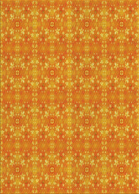 Machine Washable Transitional Orange Red Orange Rug, wshpat1025yw