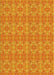 Machine Washable Transitional Orange Red Orange Rug, wshpat1025yw