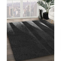 Patterned Black Rug, pat1026gry