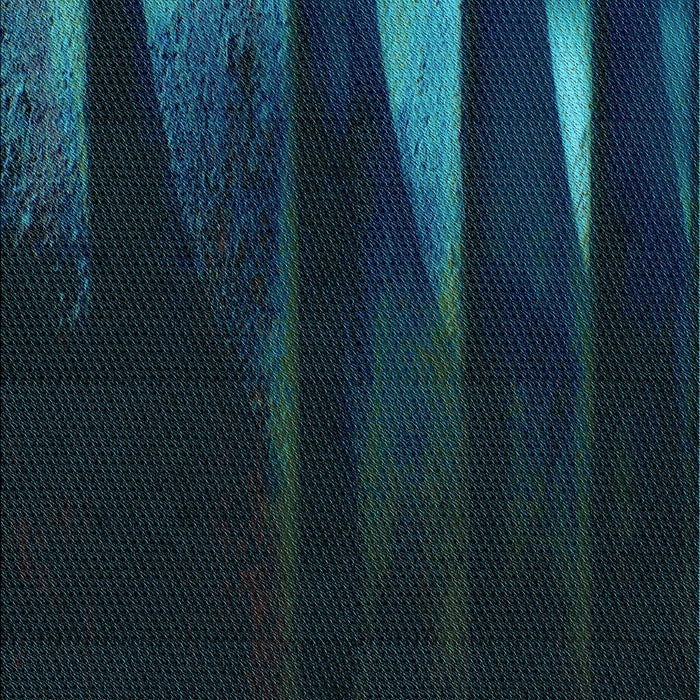 Patterned Teal Green Rug, pat1026lblu