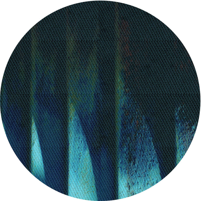 Square Patterned Teal Green Rug, pat1026lblu