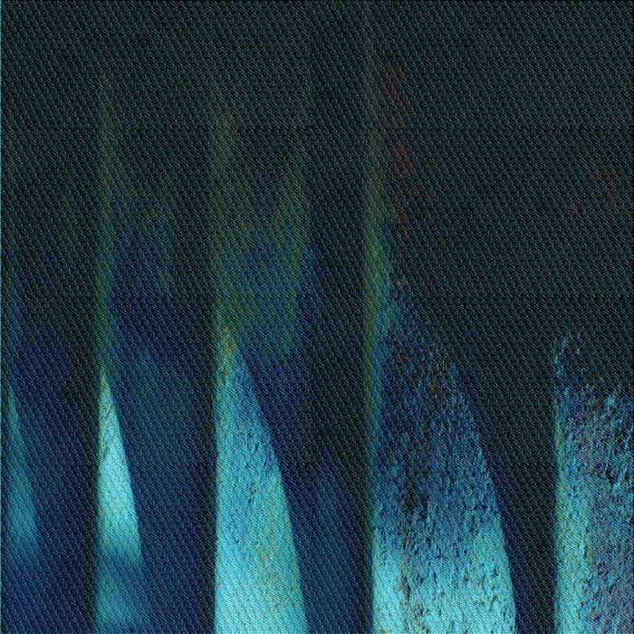 Round Patterned Teal Green Rug, pat1026lblu