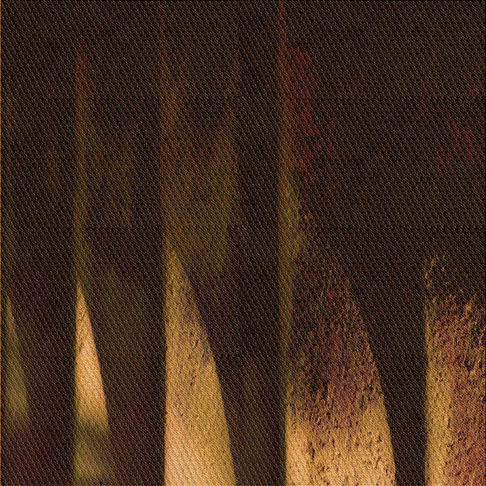 Round Patterned Saddle Brown Rug, pat1026org