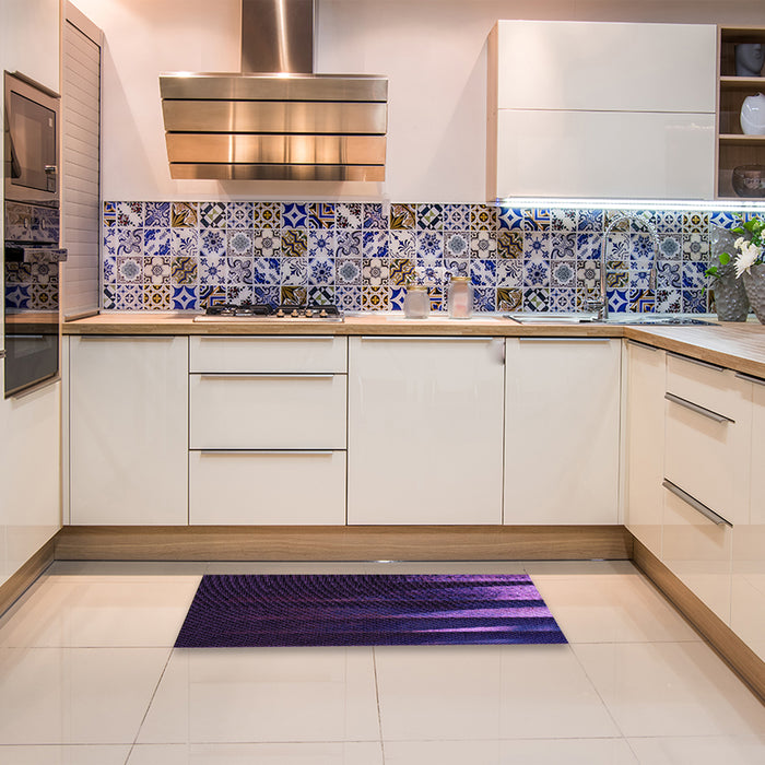 Patterned Deep Purple Rug in a Kitchen, pat1026pur