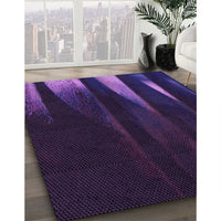 Patterned Deep Purple Rug, pat1026pur