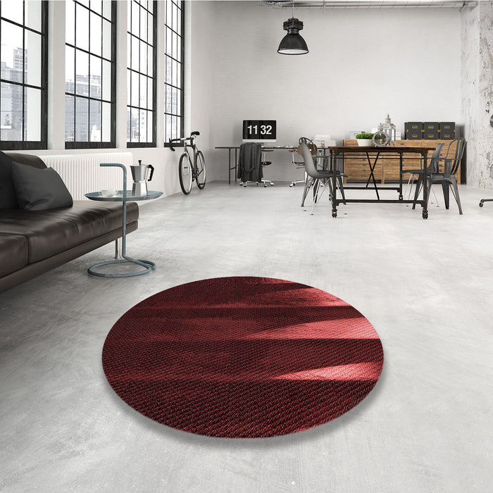 Machine Washable Transitional Dark Scarlet Red Rug in a Washing Machine, wshpat1026rd