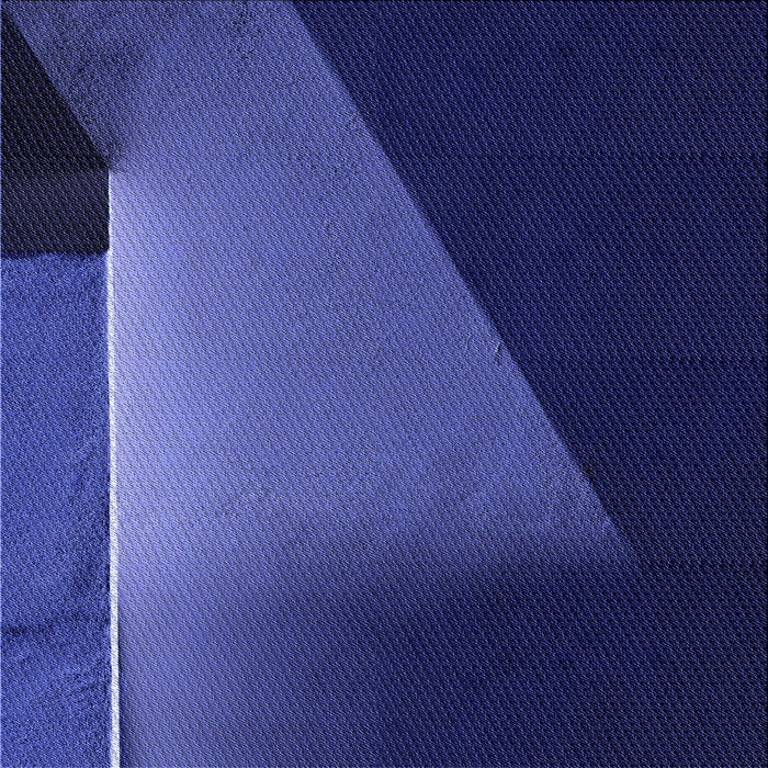 Round Patterned Denim Dark Blue Rug, pat1027blu