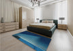 Patterned Blue Ivy Blue Rug in a Bedroom, pat1027lblu