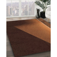 Patterned Mahogany Brown Rug, pat1027org