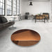 Round Patterned Mahogany Brown Rug in a Office, pat1027org