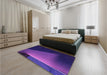 Patterned Purple Plum Purple Rug in a Bedroom, pat1027pur