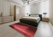 Patterned Maroon Red Rug in a Bedroom, pat1027rd