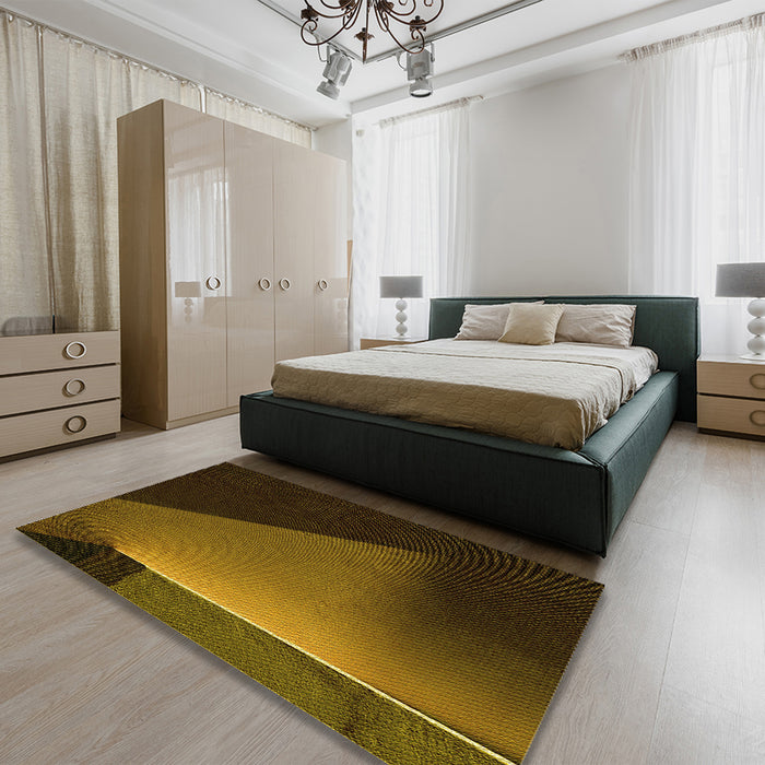 Patterned Red Rug in a Bedroom, pat1027yw