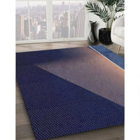 Patterned Blue Novelty Rug, pat1027