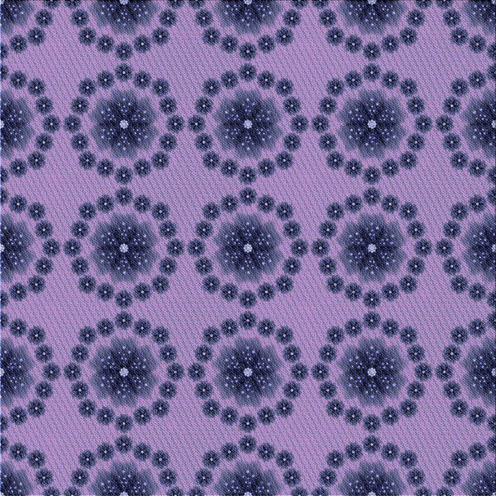 Round Patterned Purple Mimosa Purple Rug, pat1029blu