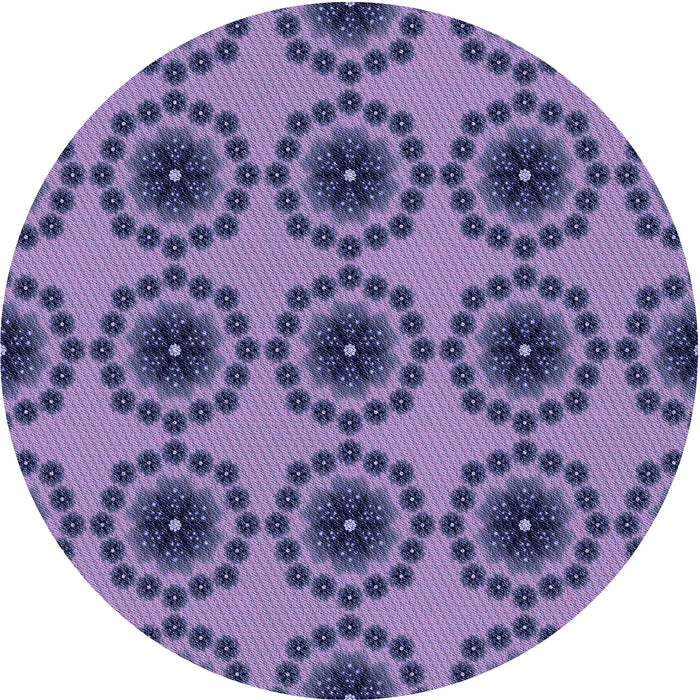 Square Patterned Purple Mimosa Purple Rug, pat1029blu