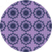 Square Patterned Purple Mimosa Purple Rug, pat1029blu