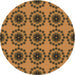 Square Patterned Dark Bronze Brown Rug, pat1029brn