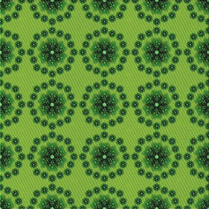 Round Patterned Green Rug, pat1029grn