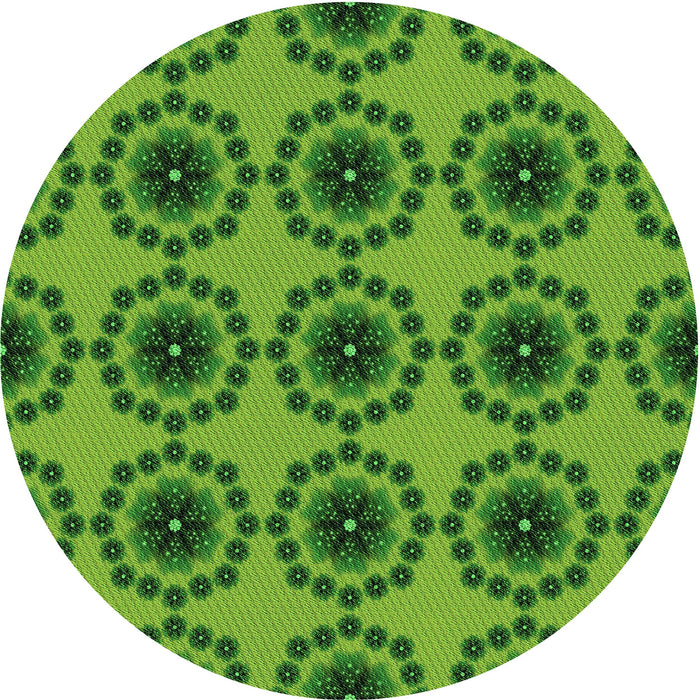 Square Patterned Green Rug, pat1029grn
