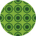 Square Patterned Green Rug, pat1029grn