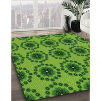 Patterned Green Rug, pat1029grn