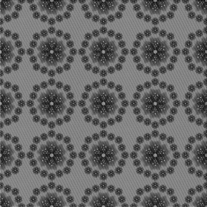 Round Patterned Gunmetal Gray Rug, pat1029gry