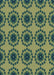 Patterned Green Rug, pat1029lblu