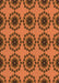 Patterned Neon Orange Rug, pat1029org