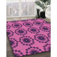 Patterned Crimson Purple Rug, pat1029pur