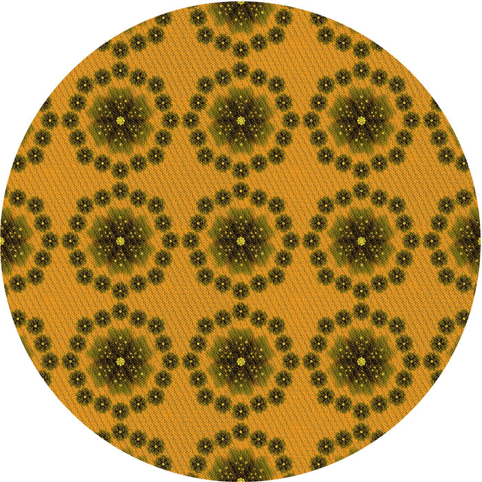 Square Machine Washable Transitional Dark Bronze Brown Rug in a Living Room, wshpat1029yw