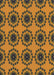 Machine Washable Transitional Yellow Rug, wshpat1029