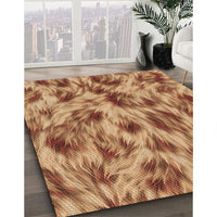 Patterned Orange Rug, pat103brn