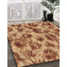 Machine Washable Transitional Orange Rug in a Family Room, wshpat103brn