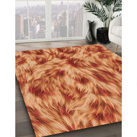 Patterned Orange Rug, pat103org