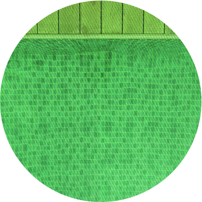 Square Machine Washable Transitional Neon Green Rug in a Living Room, wshpat1030grn