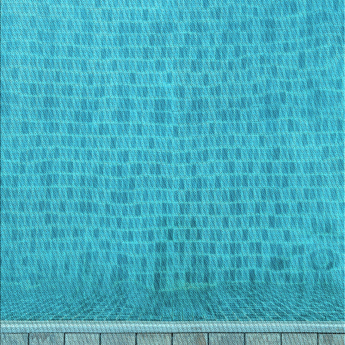 Patterned Bright Cyan Blue Rug, pat1030lblu