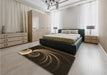 Patterned Oak Brown Rug in a Bedroom, pat1031brn