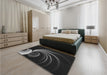 Patterned Ash Gray Rug in a Bedroom, pat1031gry