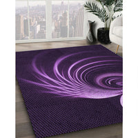 Patterned Purple Violet Purple Rug, pat1031pur