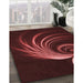 Machine Washable Transitional Fire Brick Red Rug in a Family Room, wshpat1031rd